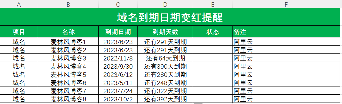 图片[2]-excel日期到期自动变红显示，从零来整理学习-臭虾米博客